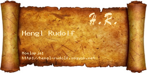 Hengl Rudolf névjegykártya